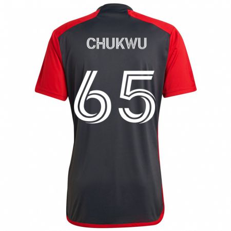 Kandiny Herren Joses Chukwu #65 Grau Rot Heimtrikot Trikot 2024/25 T-Shirt