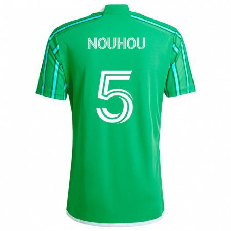 Kandiny Herren Nouhou #5 Grün Weiß Heimtrikot Trikot 2024/25 T-Shirt