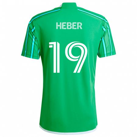 Kandiny Herren Héber #19 Grün Weiß Heimtrikot Trikot 2024/25 T-Shirt