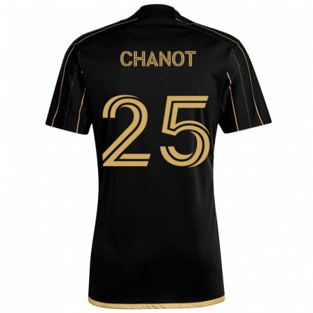 Kandiny Herren Maxime Chanot #25 Schwarzes Gold Heimtrikot Trikot 2024/25 T-Shirt