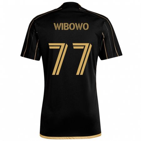 Kandiny Herren Adrian Wibowo #77 Schwarzes Gold Heimtrikot Trikot 2024/25 T-Shirt