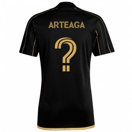 Kandiny Herren James Arteaga #0 Schwarzes Gold Heimtrikot Trikot 2024/25 T-Shirt