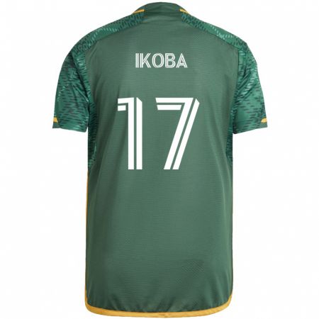 Kandiny Herren Tega Ikoba #17 Grün Orange Heimtrikot Trikot 2024/25 T-Shirt