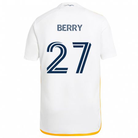 Kandiny Herren Miguel Berry #27 Weiß Gelb Heimtrikot Trikot 2024/25 T-Shirt