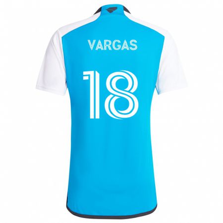 Kandiny Herren Kerwin Vargas #18 Blau Weiss Heimtrikot Trikot 2024/25 T-Shirt