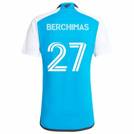 Kandiny Herren Nimfasha Berchimas #27 Blau Weiss Heimtrikot Trikot 2024/25 T-Shirt