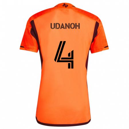 Kandiny Herren Iffy Udanoh #4 Orange Schwarz Heimtrikot Trikot 2024/25 T-Shirt