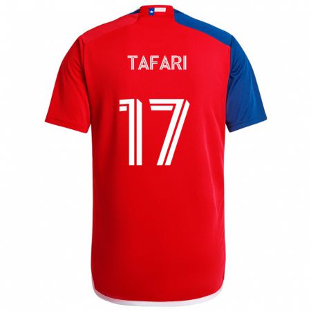 Kandiny Herren Nkosi Tafari #17 Blau Rot Heimtrikot Trikot 2024/25 T-Shirt