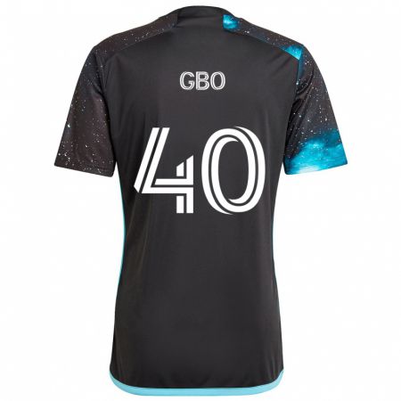 Kandiny Herren Cedrik Gbo #40 Schwarz Blau Heimtrikot Trikot 2024/25 T-Shirt