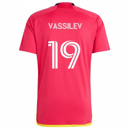 Kandiny Herren Indiana Vassilev #19 Rot Blau Heimtrikot Trikot 2024/25 T-Shirt