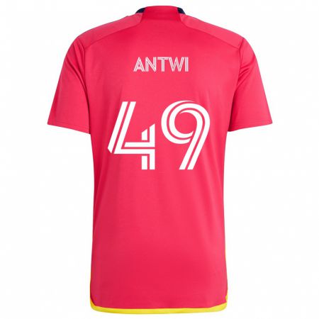 Kandiny Herren Seth Antwi #49 Rot Blau Heimtrikot Trikot 2024/25 T-Shirt