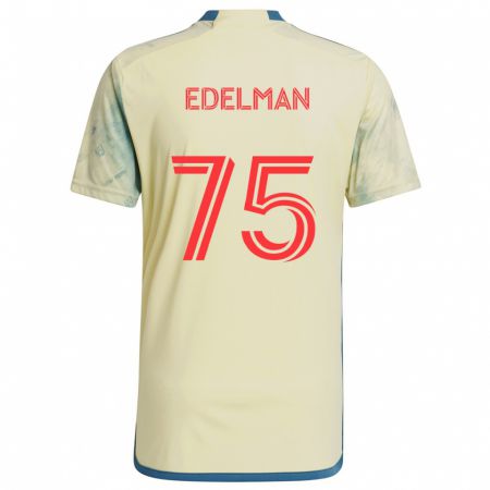 Kandiny Herren Daniel Edelman #75 Gelb Rot Blau Heimtrikot Trikot 2024/25 T-Shirt