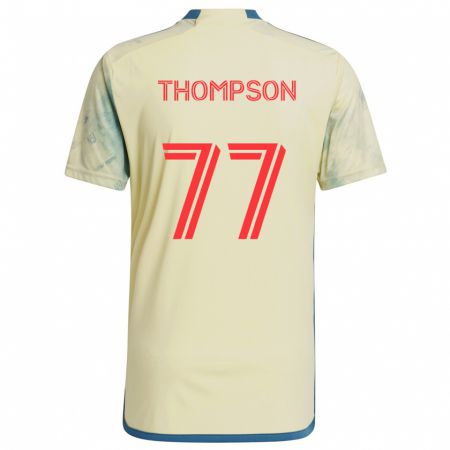 Kandiny Herren Amos Shapiro-Thompson #77 Gelb Rot Blau Heimtrikot Trikot 2024/25 T-Shirt