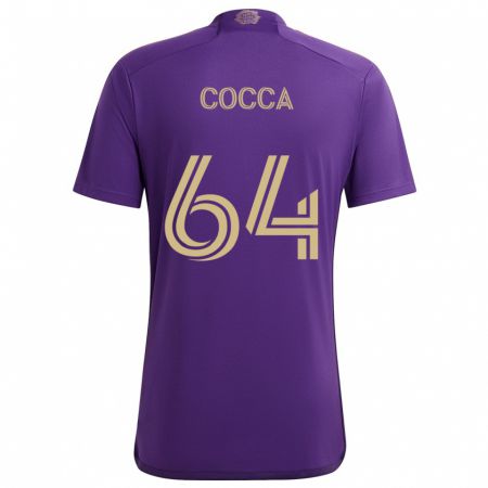 Kandiny Herren Manuel Cocca #64 Lila Gelb Heimtrikot Trikot 2024/25 T-Shirt