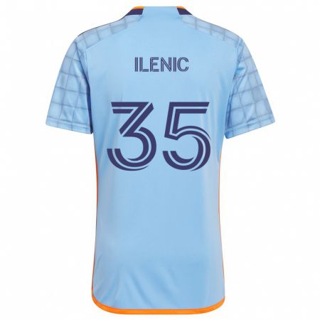 Kandiny Herren Mitja Ilenic #35 Blau Orange Heimtrikot Trikot 2024/25 T-Shirt