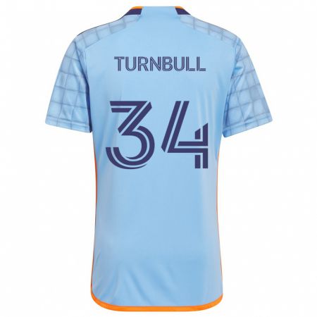 Kandiny Herren Stephen Turnbull #34 Blau Orange Heimtrikot Trikot 2024/25 T-Shirt