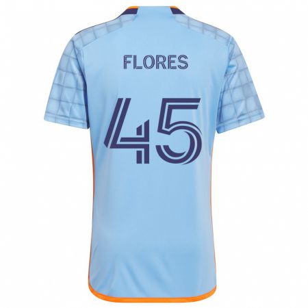 Kandiny Herren Brian Flores #45 Blau Orange Heimtrikot Trikot 2024/25 T-Shirt