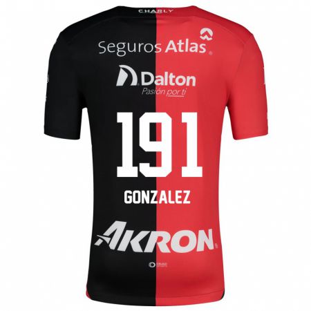 Kandiny Herren Juan González #191 Rot Schwarz Heimtrikot Trikot 2024/25 T-Shirt