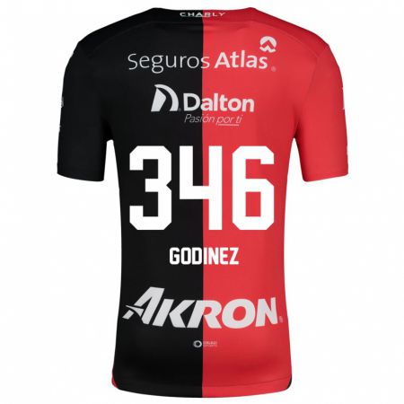 Kandiny Herren Olmo Godínez #346 Rot Schwarz Heimtrikot Trikot 2024/25 T-Shirt