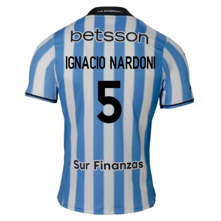 Kandiny Herren Juan Ignacio Nardoni #5 Blau Weiß Schwarz Heimtrikot Trikot 2024/25 T-Shirt