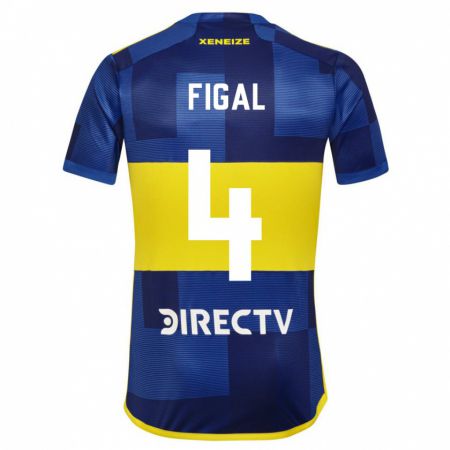 Kandiny Herren Nicolás Figal #4 Blau Gelb Heimtrikot Trikot 2024/25 T-Shirt