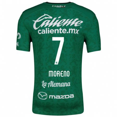 Kandiny Herren Iván Moreno #7 Grün Weiß Heimtrikot Trikot 2024/25 T-Shirt