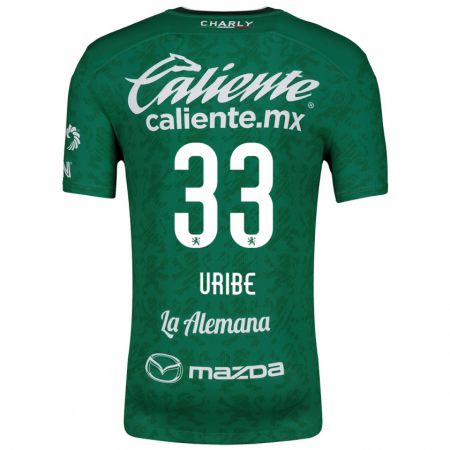 Kandiny Herren Héctor Uribe #33 Grün Weiß Heimtrikot Trikot 2024/25 T-Shirt