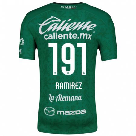 Kandiny Herren Ian Ramírez #191 Grün Weiß Heimtrikot Trikot 2024/25 T-Shirt