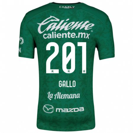 Kandiny Herren Andrés Gallo #201 Grün Weiß Heimtrikot Trikot 2024/25 T-Shirt