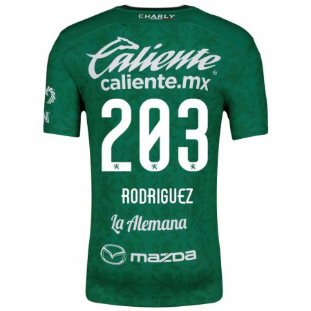 Kandiny Herren César Rodríguez #203 Grün Weiß Heimtrikot Trikot 2024/25 T-Shirt