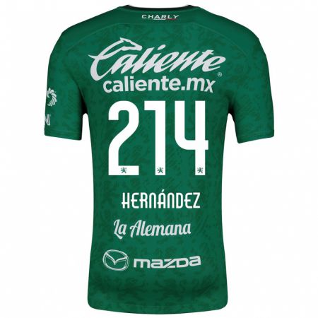 Kandiny Herren Iván Hernández #214 Grün Weiß Heimtrikot Trikot 2024/25 T-Shirt