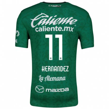 Kandiny Herren Elías Hernández #11 Grün Weiß Heimtrikot Trikot 2024/25 T-Shirt