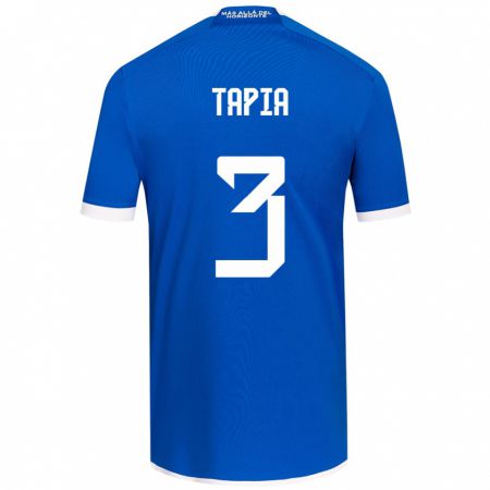 Kandiny Herren Ignacio Tapia #3 Blau Weiss Heimtrikot Trikot 2024/25 T-Shirt