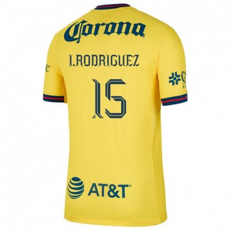 Kandiny Herren Iván Rodríguez #15 Gelb Blau Heimtrikot Trikot 2024/25 T-Shirt