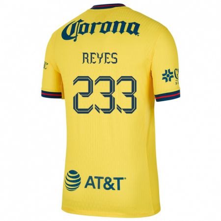 Kandiny Herren Andrés Reyes #233 Gelb Blau Heimtrikot Trikot 2024/25 T-Shirt