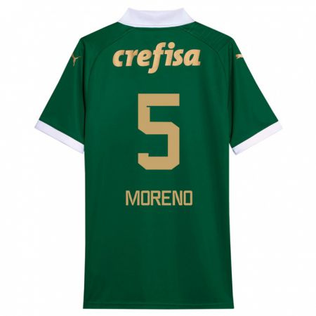 Kandiny Herren Aníbal Moreno #5 Grün Weiß Heimtrikot Trikot 2024/25 T-Shirt