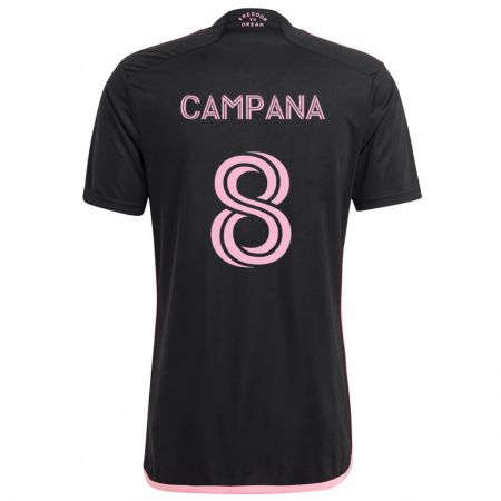 Kandiny Herren Leonardo Campana #8 Schwarz Auswärtstrikot Trikot 2024/25 T-Shirt