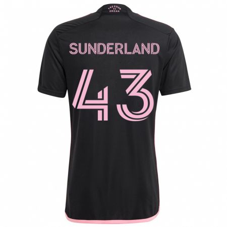 Kandiny Herren Lawson Sunderland #43 Schwarz Auswärtstrikot Trikot 2024/25 T-Shirt