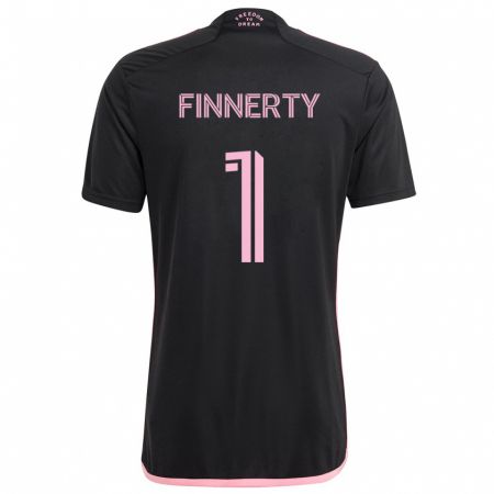 Kandiny Herren Owen Finnerty #1 Schwarz Auswärtstrikot Trikot 2024/25 T-Shirt