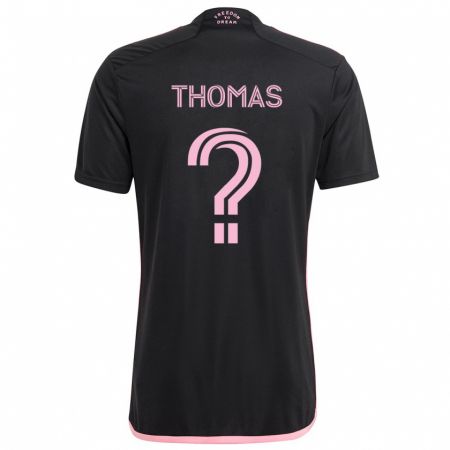 Kandiny Herren Kobi Thomas #0 Schwarz Auswärtstrikot Trikot 2024/25 T-Shirt