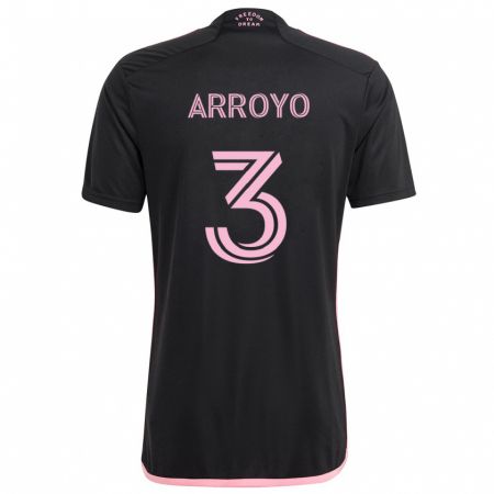 Kandiny Herren Dixon Arroyo #3 Schwarz Auswärtstrikot Trikot 2024/25 T-Shirt