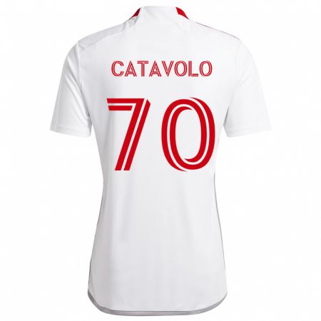 Kandiny Herren Matthew Catavolo #70 Weiß Rot Auswärtstrikot Trikot 2024/25 T-Shirt