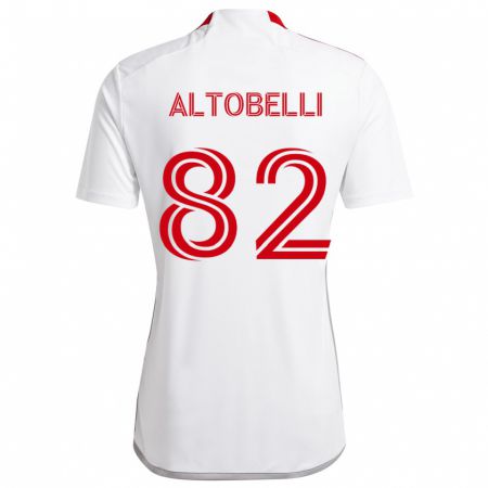 Kandiny Herren Julian Altobelli #82 Weiß Rot Auswärtstrikot Trikot 2024/25 T-Shirt