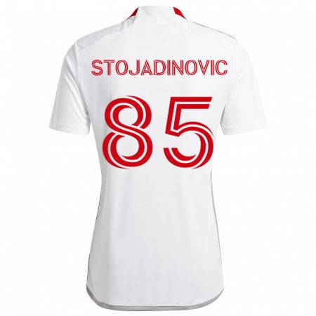 Kandiny Herren Marko Stojadinovic #85 Weiß Rot Auswärtstrikot Trikot 2024/25 T-Shirt