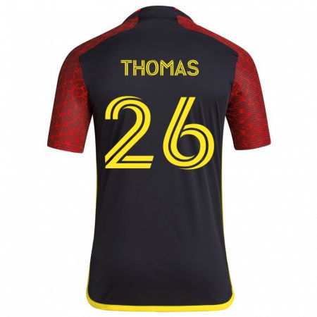 Kandiny Herren Andrew Thomas #26 Rot Schwarz Auswärtstrikot Trikot 2024/25 T-Shirt