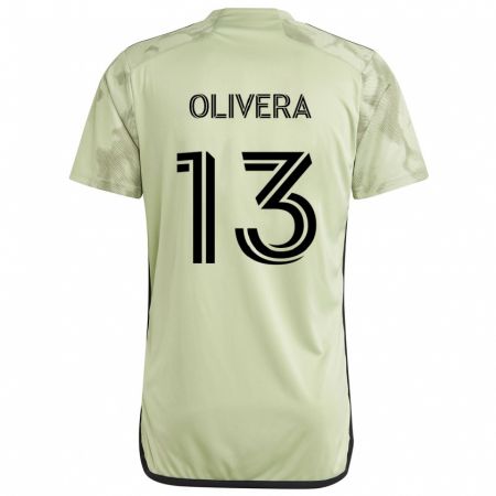 Kandiny Herren Cristian Olivera #13 Hellgrün Auswärtstrikot Trikot 2024/25 T-Shirt