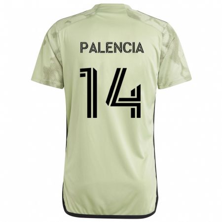 Kandiny Herren Sergi Palencia #14 Hellgrün Auswärtstrikot Trikot 2024/25 T-Shirt