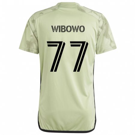 Kandiny Herren Adrian Wibowo #77 Hellgrün Auswärtstrikot Trikot 2024/25 T-Shirt