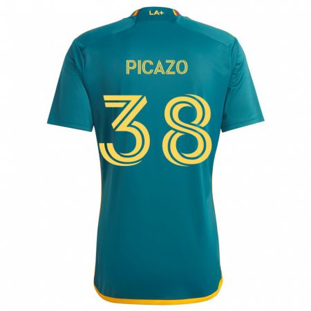 Kandiny Herren Axel Picazo #38 Grün Gelb Auswärtstrikot Trikot 2024/25 T-Shirt