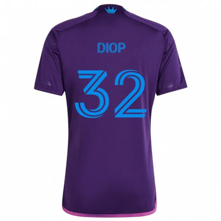 Kandiny Herren Hamady Diop #32 Lila-Blau Auswärtstrikot Trikot 2024/25 T-Shirt